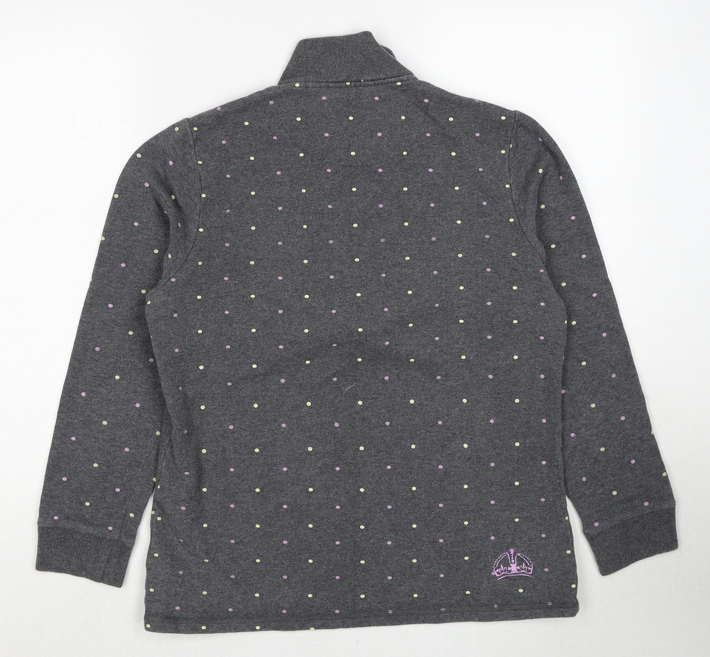 Tottie Girls Grey Polka Dot Cotton Pullover Sweatshirt Size L Pullover