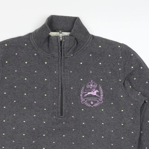 Tottie Girls Grey Polka Dot Cotton Pullover Sweatshirt Size L Pullover