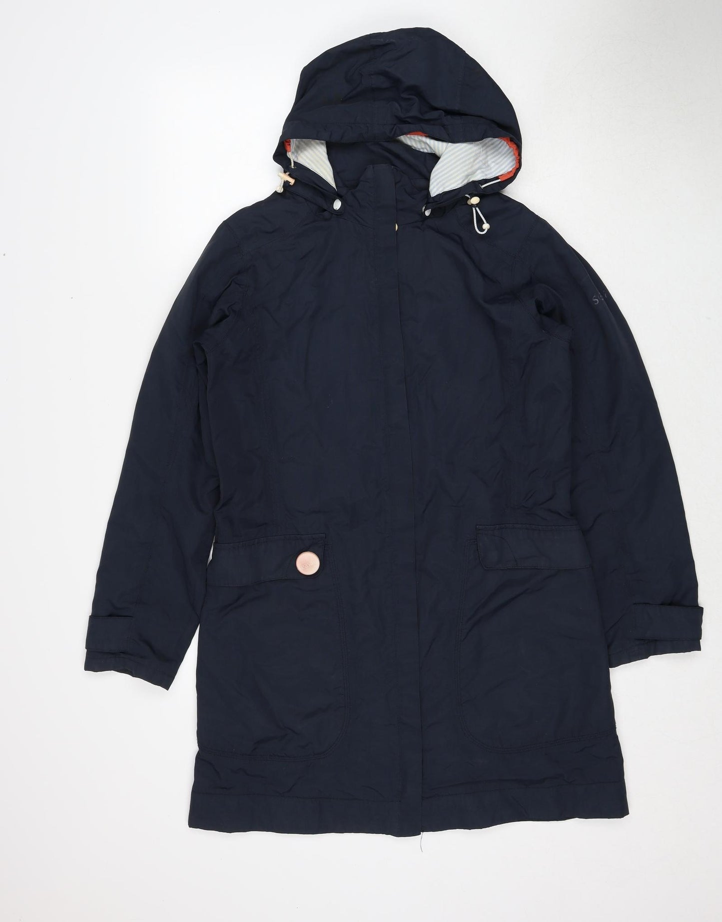 Seasalt Womens Blue Parka Coat Size 10 Zip