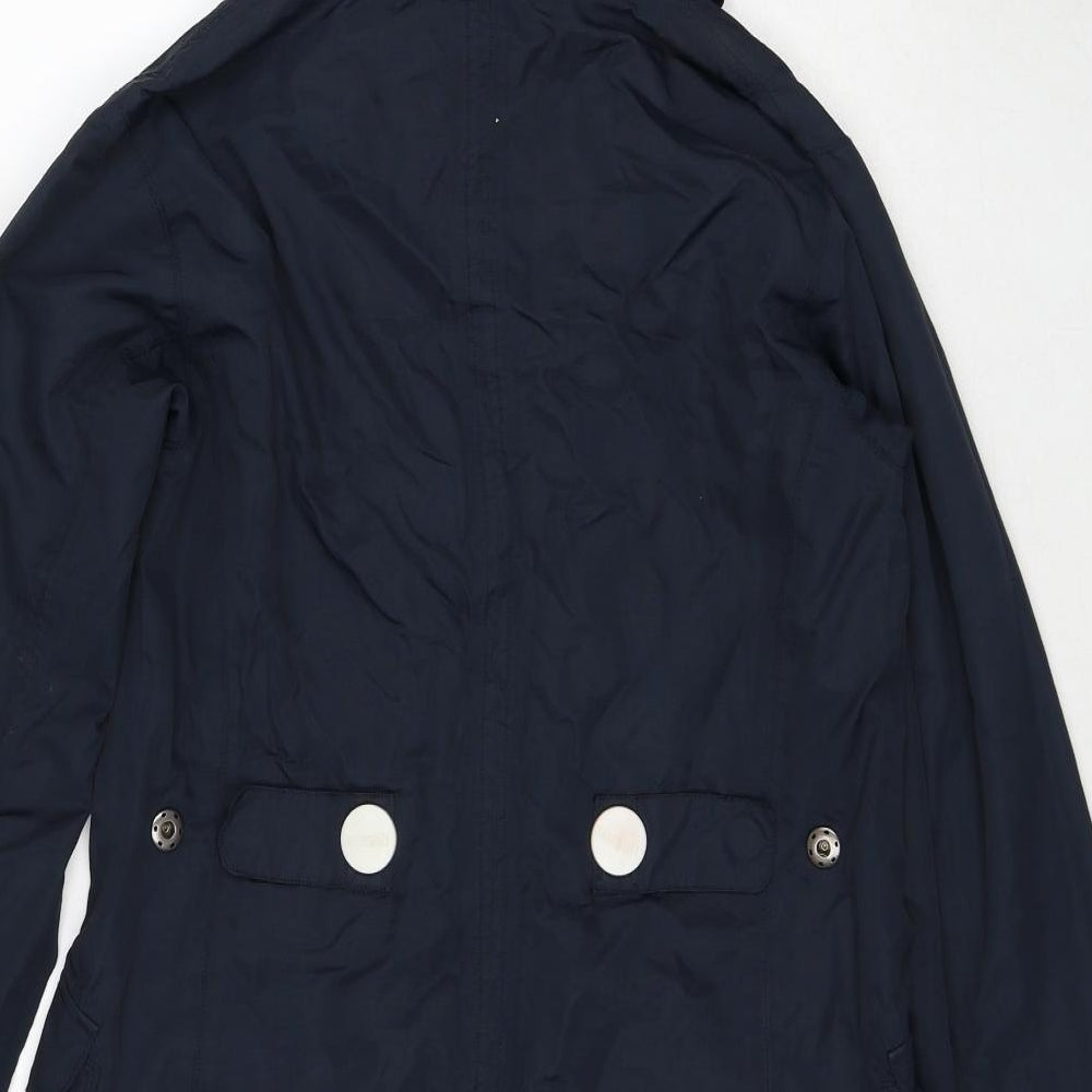 Seasalt Womens Blue Parka Coat Size 10 Zip