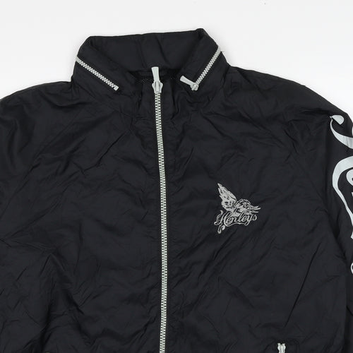 Henleys Mens Black Jacket Size L Zip