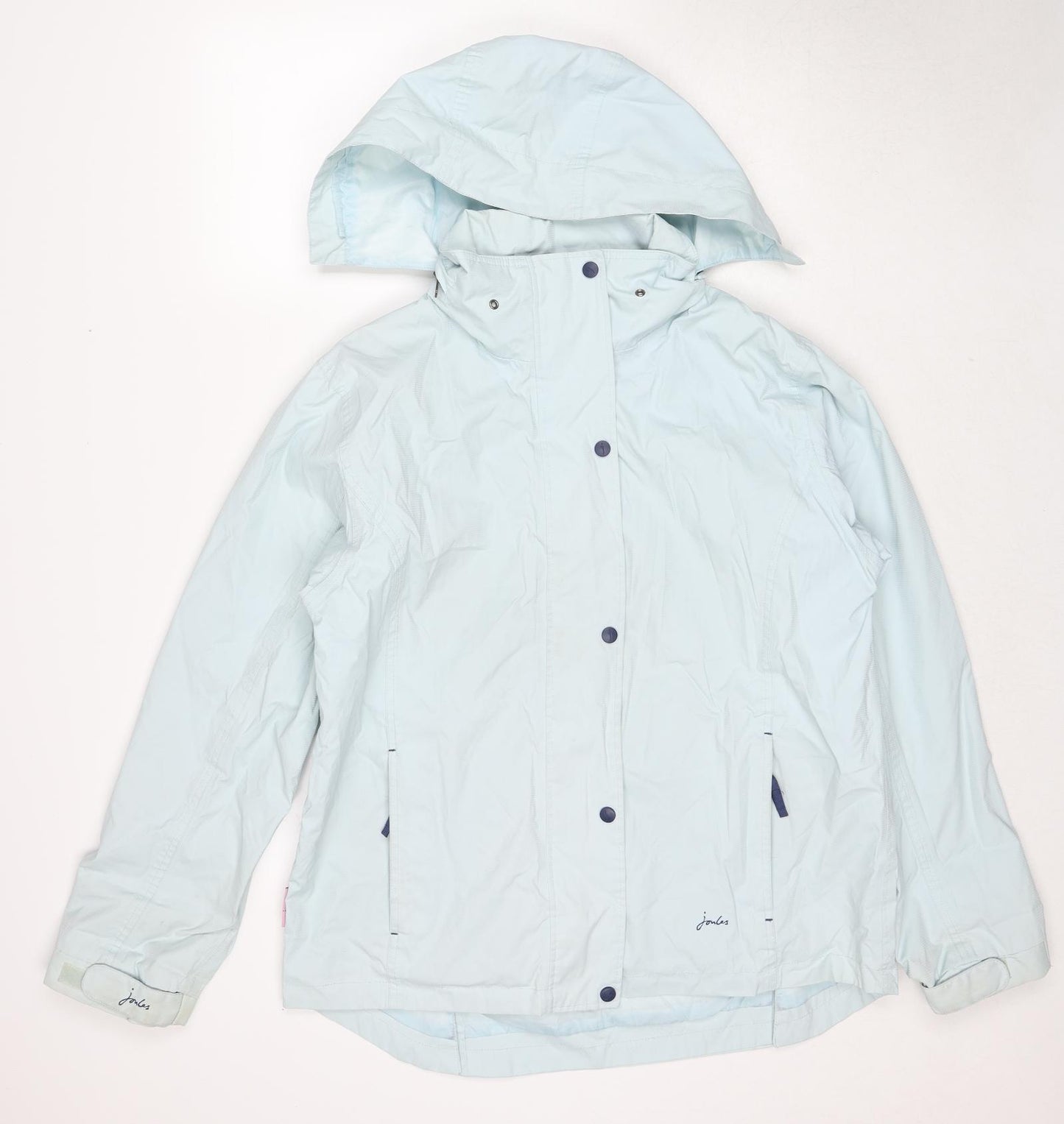 Joules Womens Blue Windbreaker Jacket Size L Zip