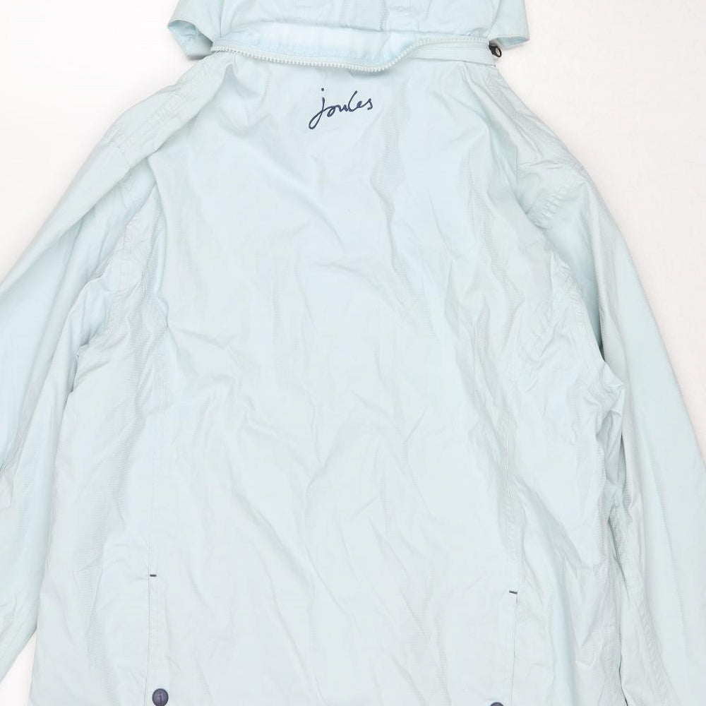 Joules Womens Blue Windbreaker Jacket Size L Zip