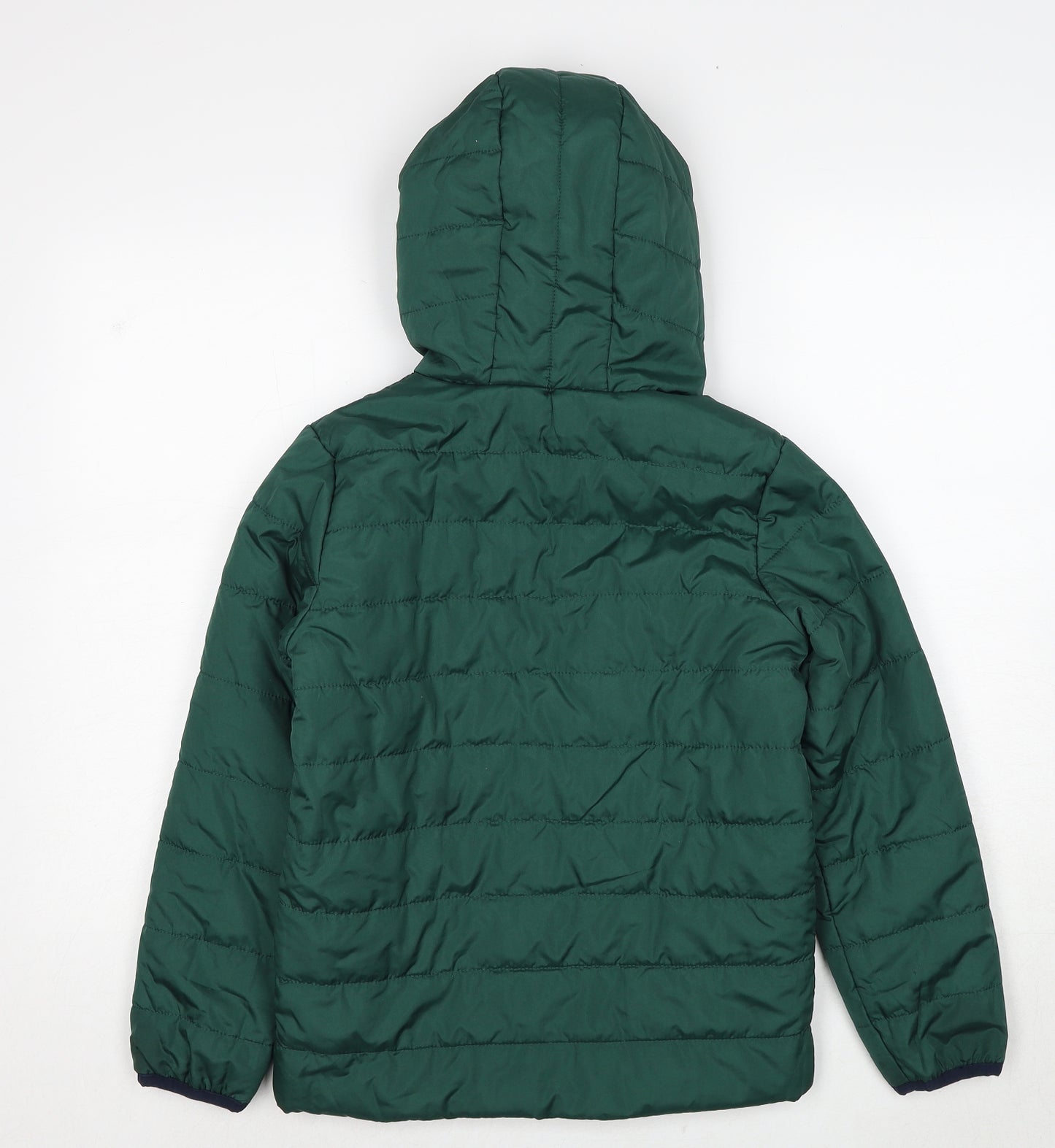 Marks and Spencer Boys Green Quilted Jacket Size 9-10 Years Zip