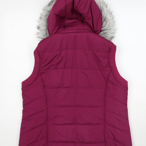 Per Una Womens Purple Gilet Jacket Size L Zip