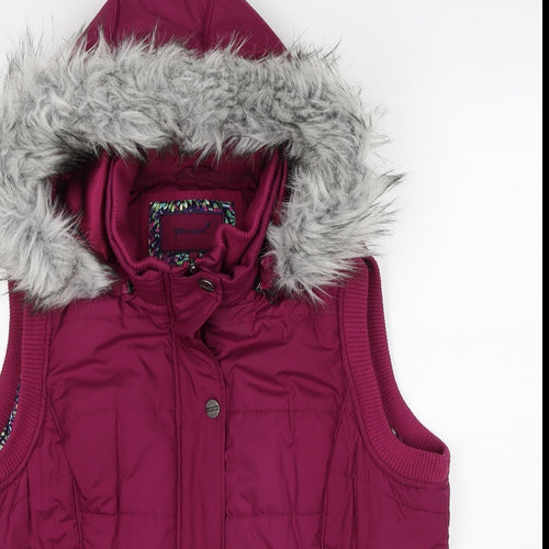 Per Una Womens Purple Gilet Jacket Size L Zip