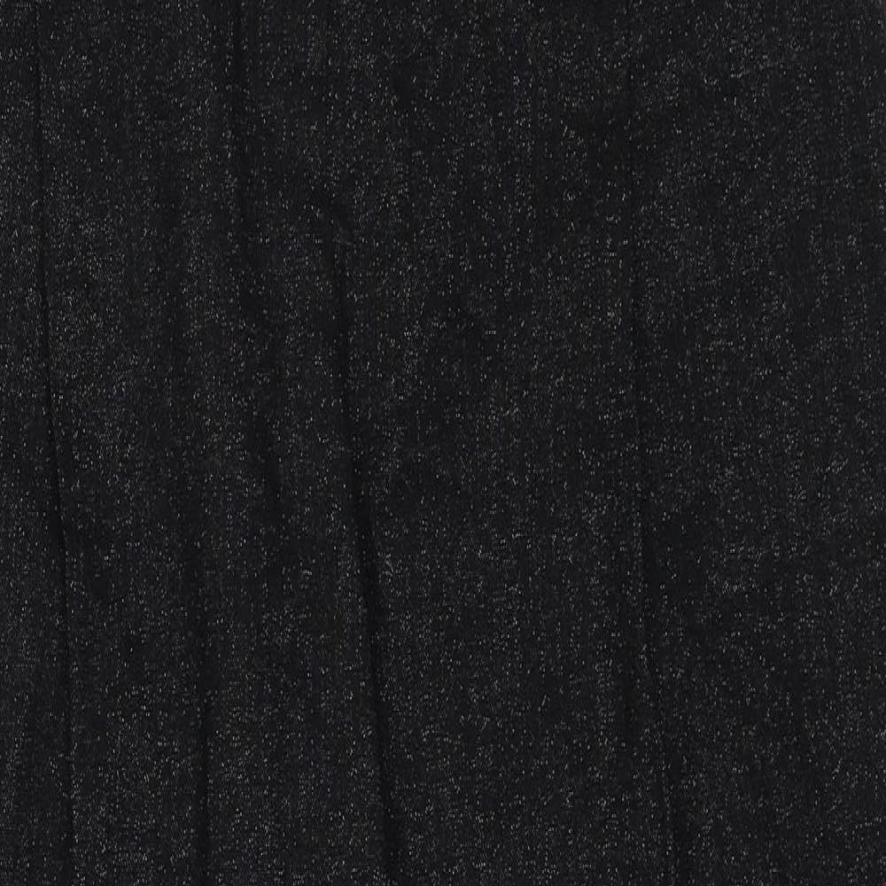 Karen Millen Womens Black Wool Trousers Size 14 Regular Zip