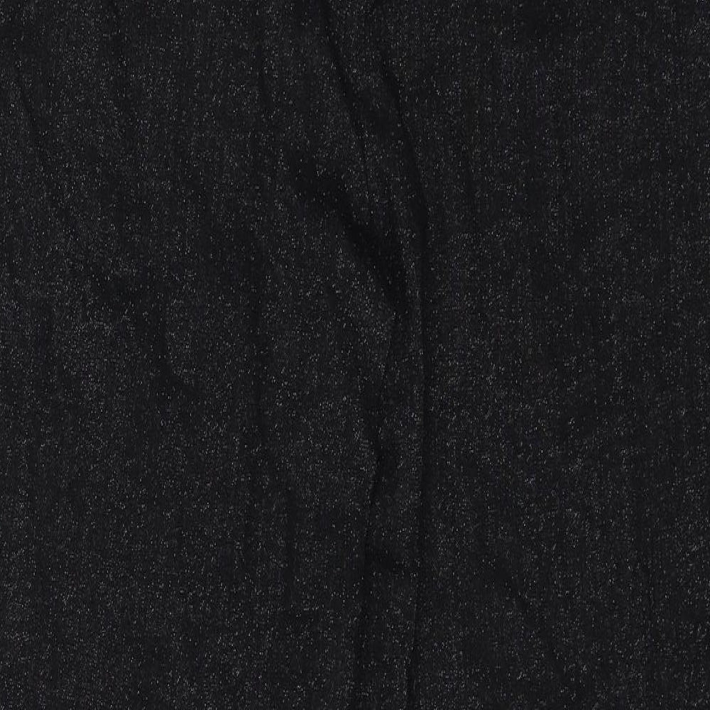 Karen Millen Womens Black Wool Trousers Size 14 Regular Zip