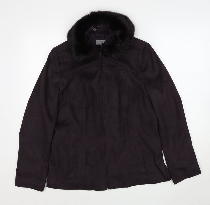 Marks and Spencer Womens Brown Jacket Size 14 Zip