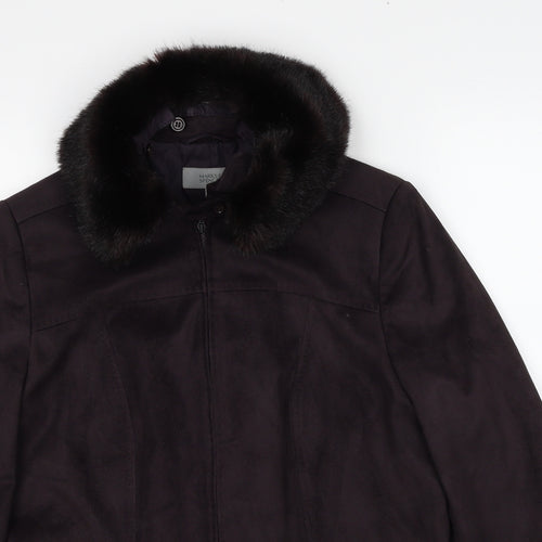 Marks and Spencer Womens Brown Jacket Size 14 Zip