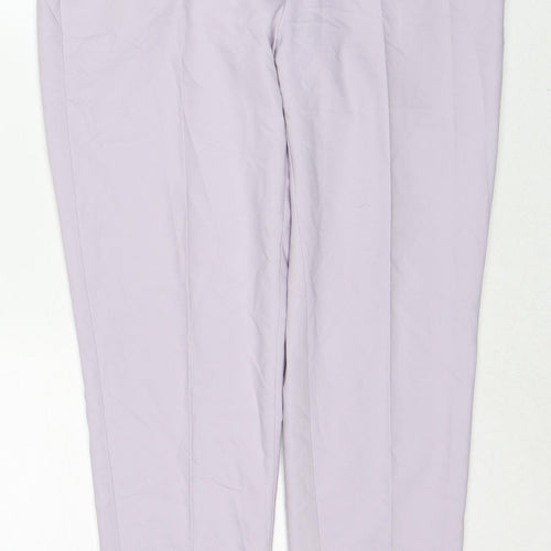 River Island Womens Pink Cotton Chino Trousers Size 12 Regular Zip