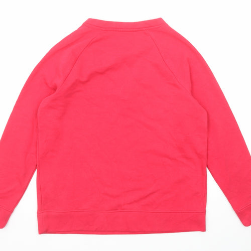 bonprix Womens Pink Cotton Pullover Sweatshirt Size S Pullover