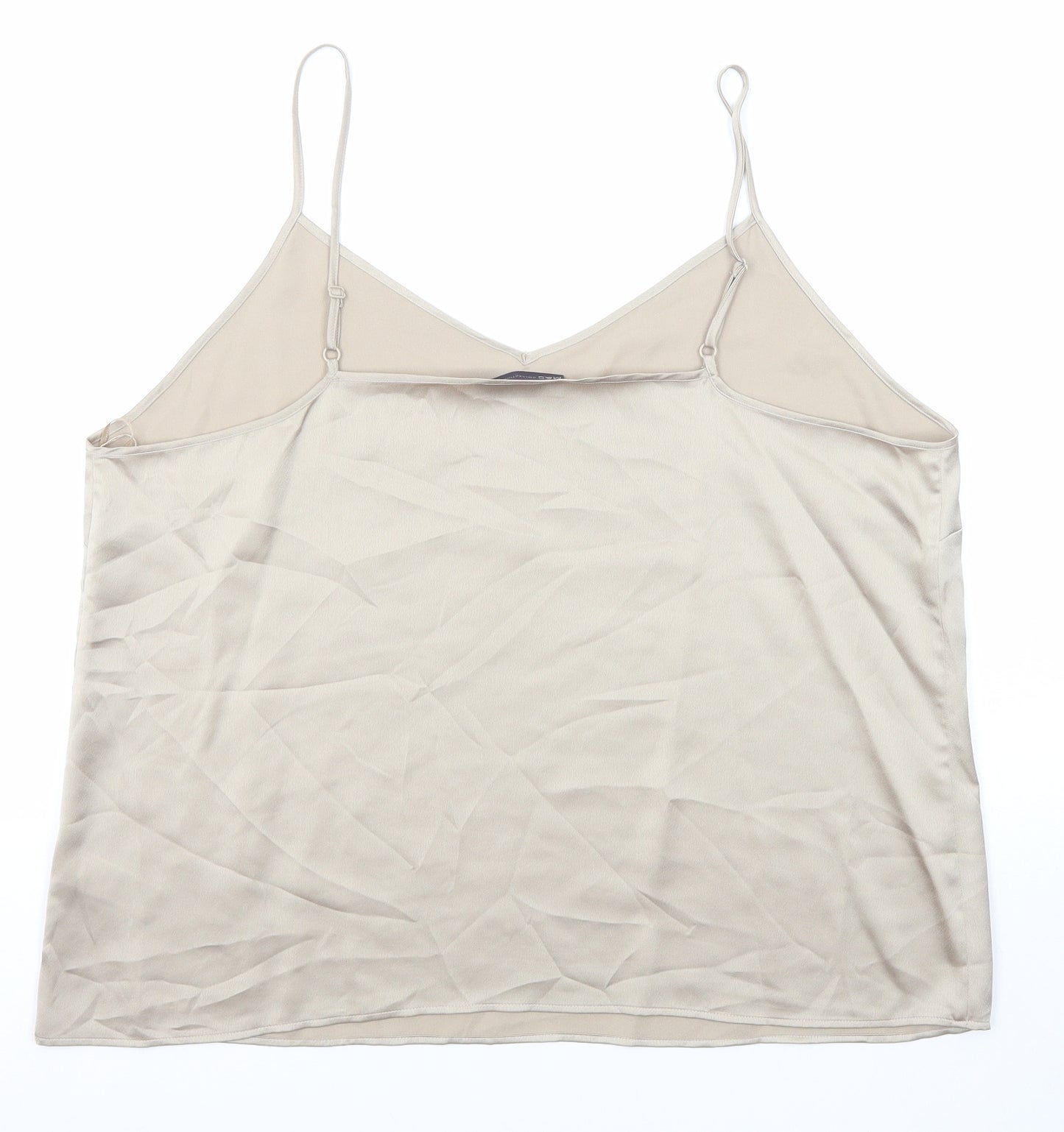 Marks and Spencer Womens Beige Polyester Camisole Tank Size 20 V-Neck