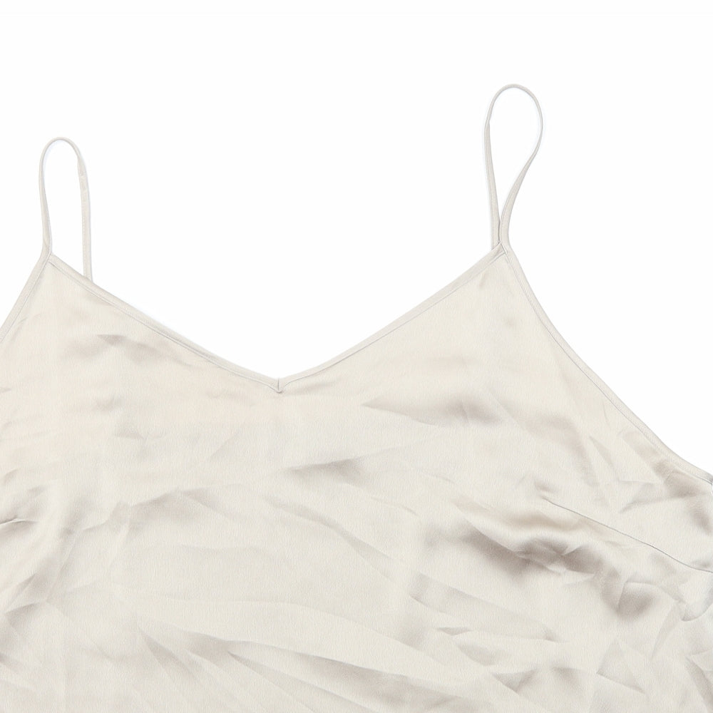 Marks and Spencer Womens Beige Polyester Camisole Tank Size 20 V-Neck