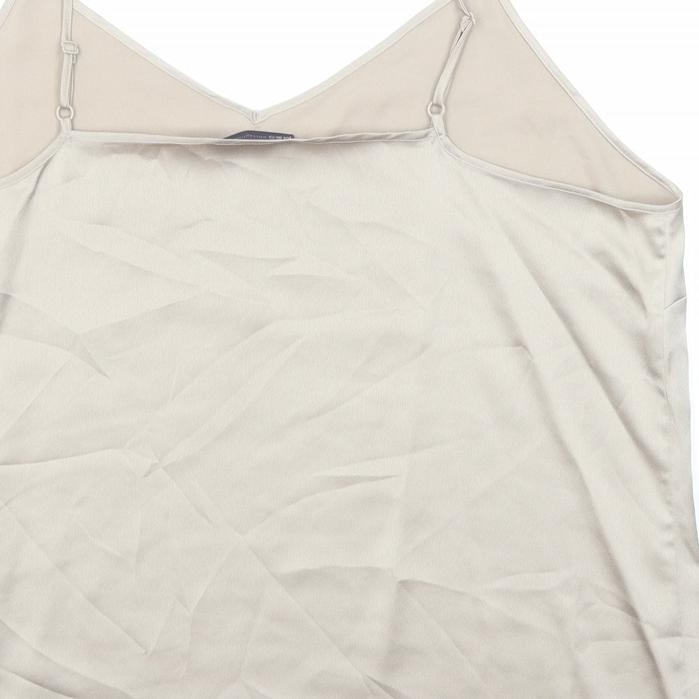 Marks and Spencer Womens Beige Polyester Camisole Tank Size 20 V-Neck