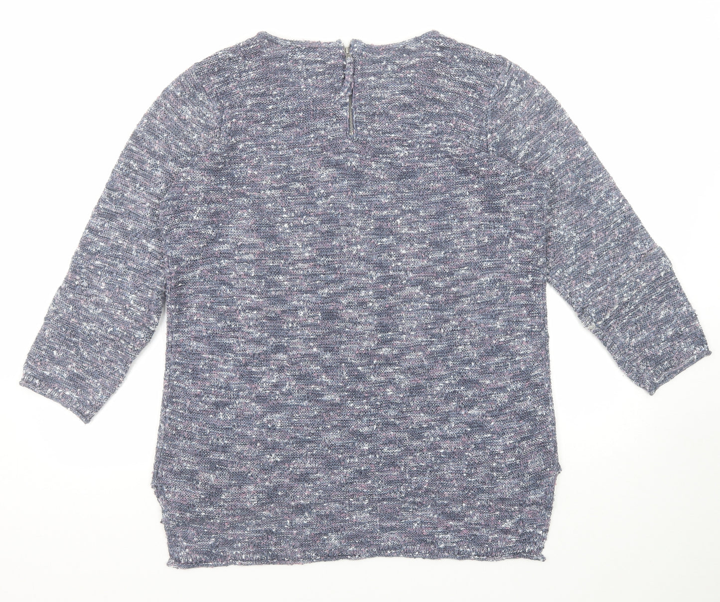 Gina Benotti Womens Blue Round Neck Polyester Pullover Jumper Size L