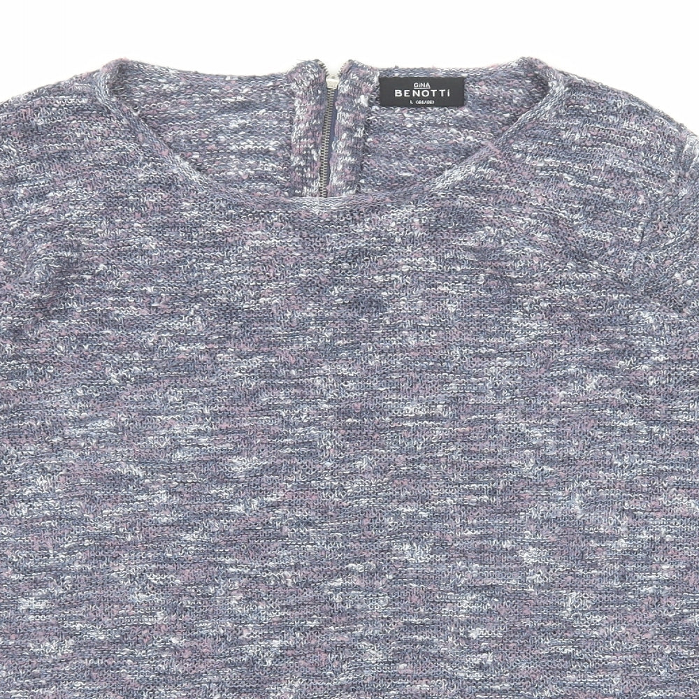 Gina Benotti Womens Blue Round Neck Polyester Pullover Jumper Size L