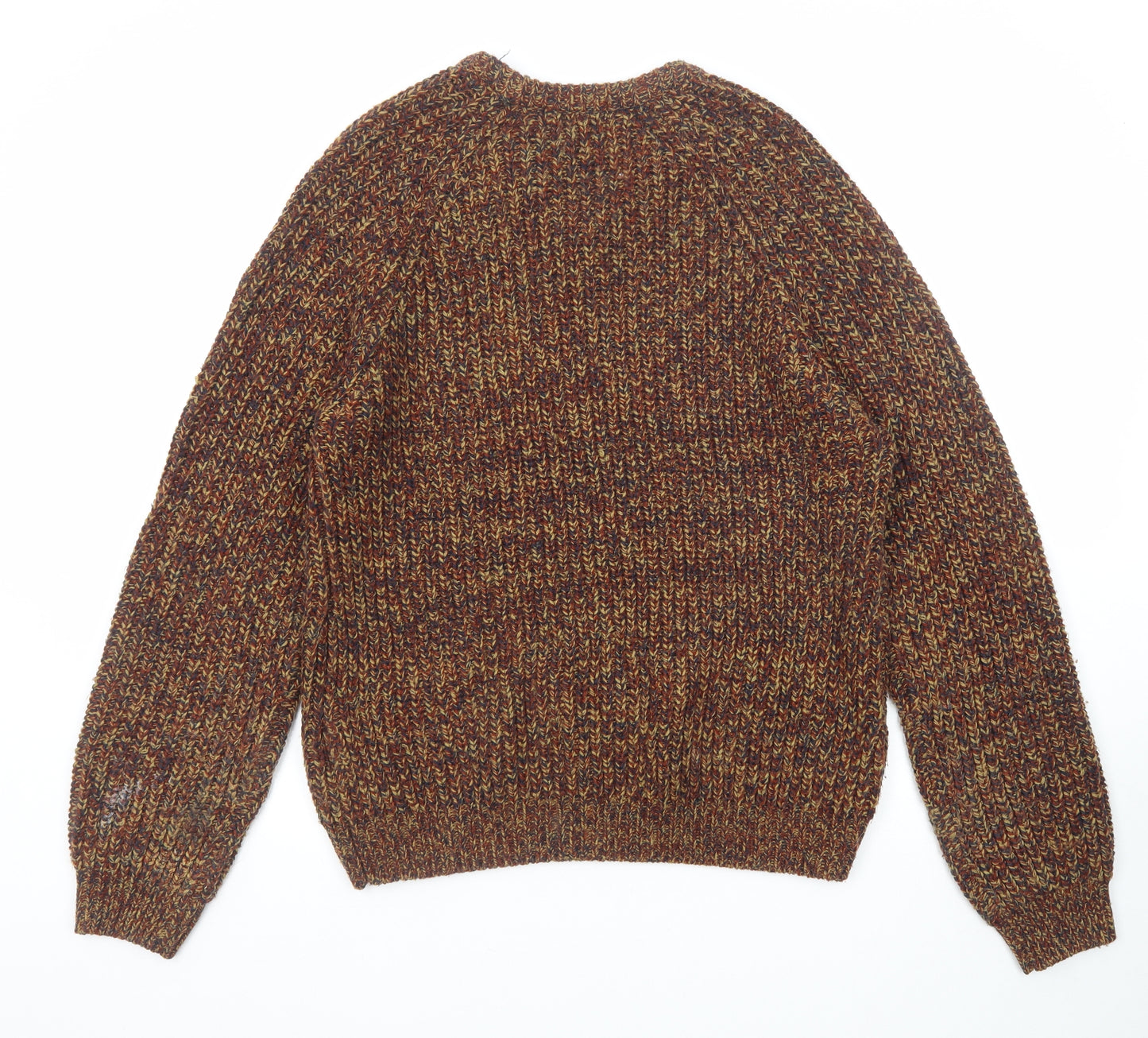 PG Field Mens Multicoloured V-Neck Acrylic Pullover Jumper Size L Long Sleeve