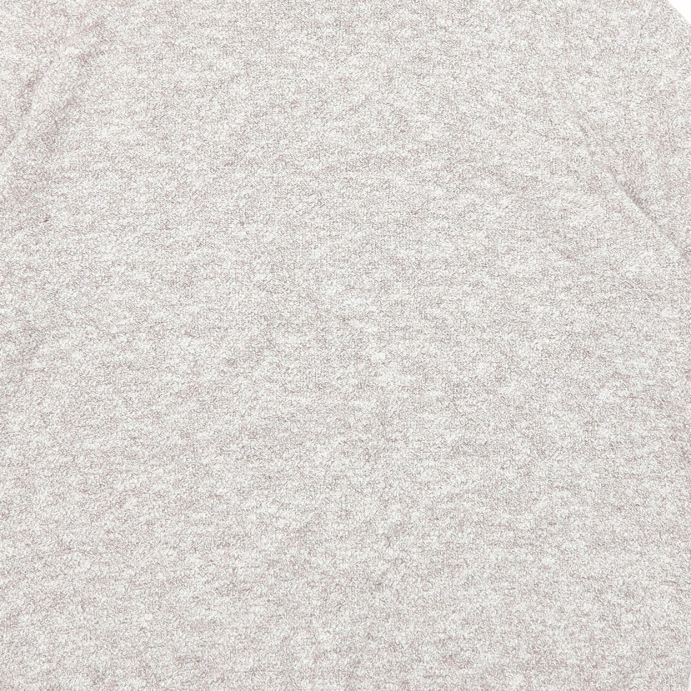 JACK & JONES Mens Beige Crew Neck Cotton Pullover Jumper Size L Long Sleeve