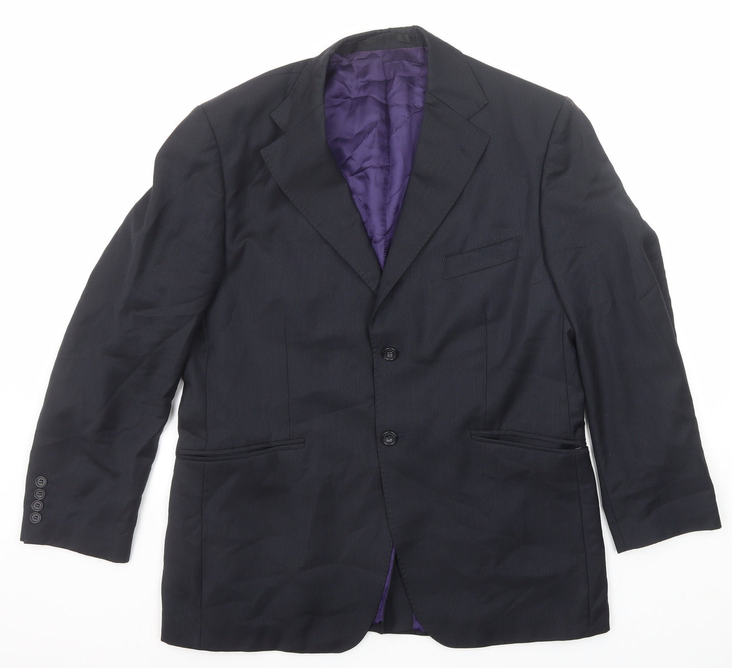 Marks and Spencer Mens Black Wool Jacket Suit Jacket Size 40 Regular