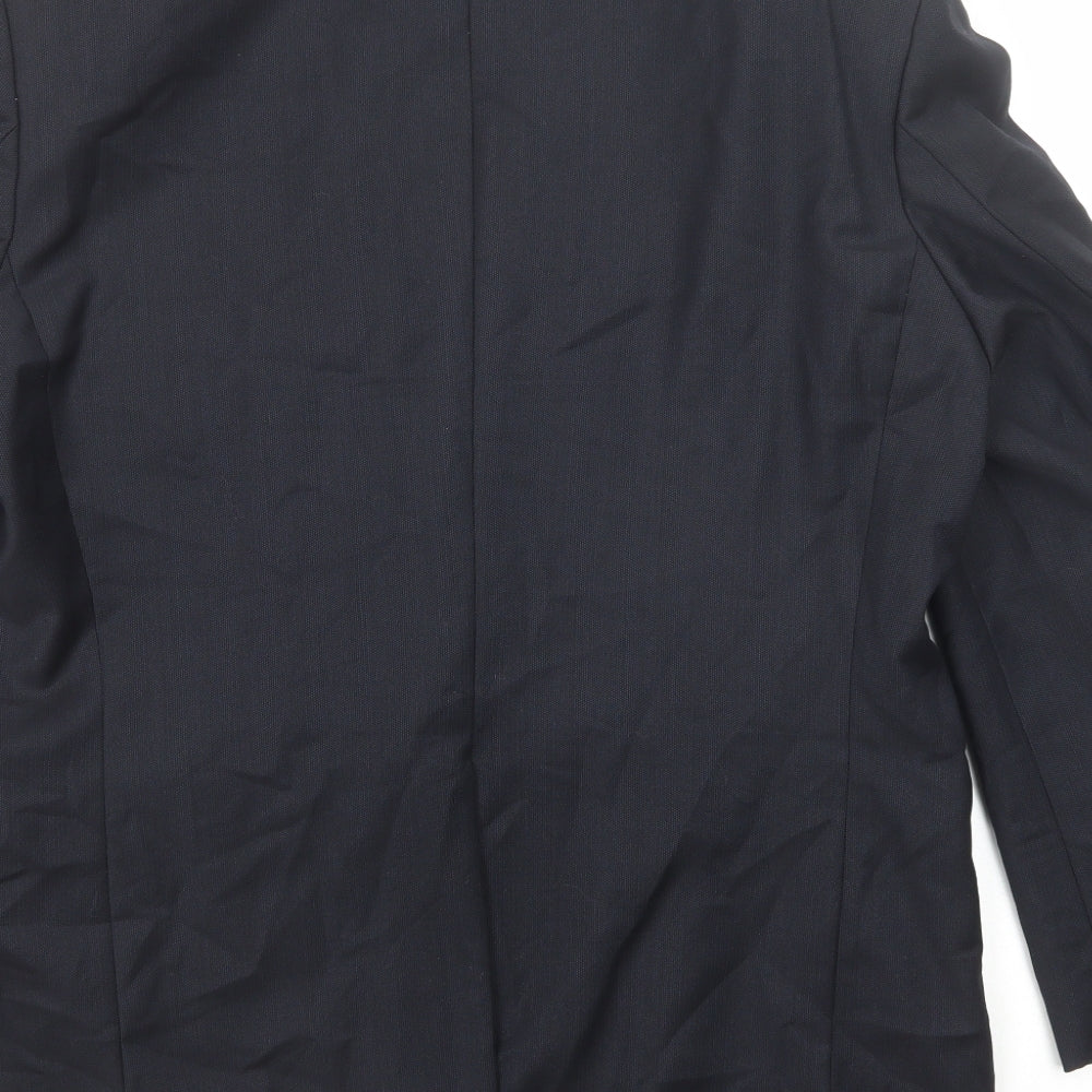 Marks and Spencer Mens Black Wool Jacket Suit Jacket Size 40 Regular