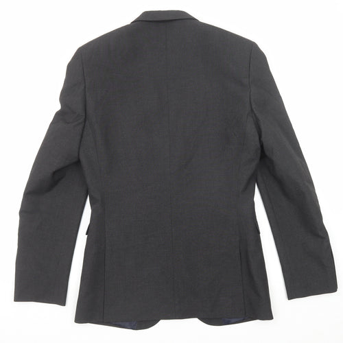 NEXT Mens Grey Polyester Jacket Suit Jacket Size 38 Regular