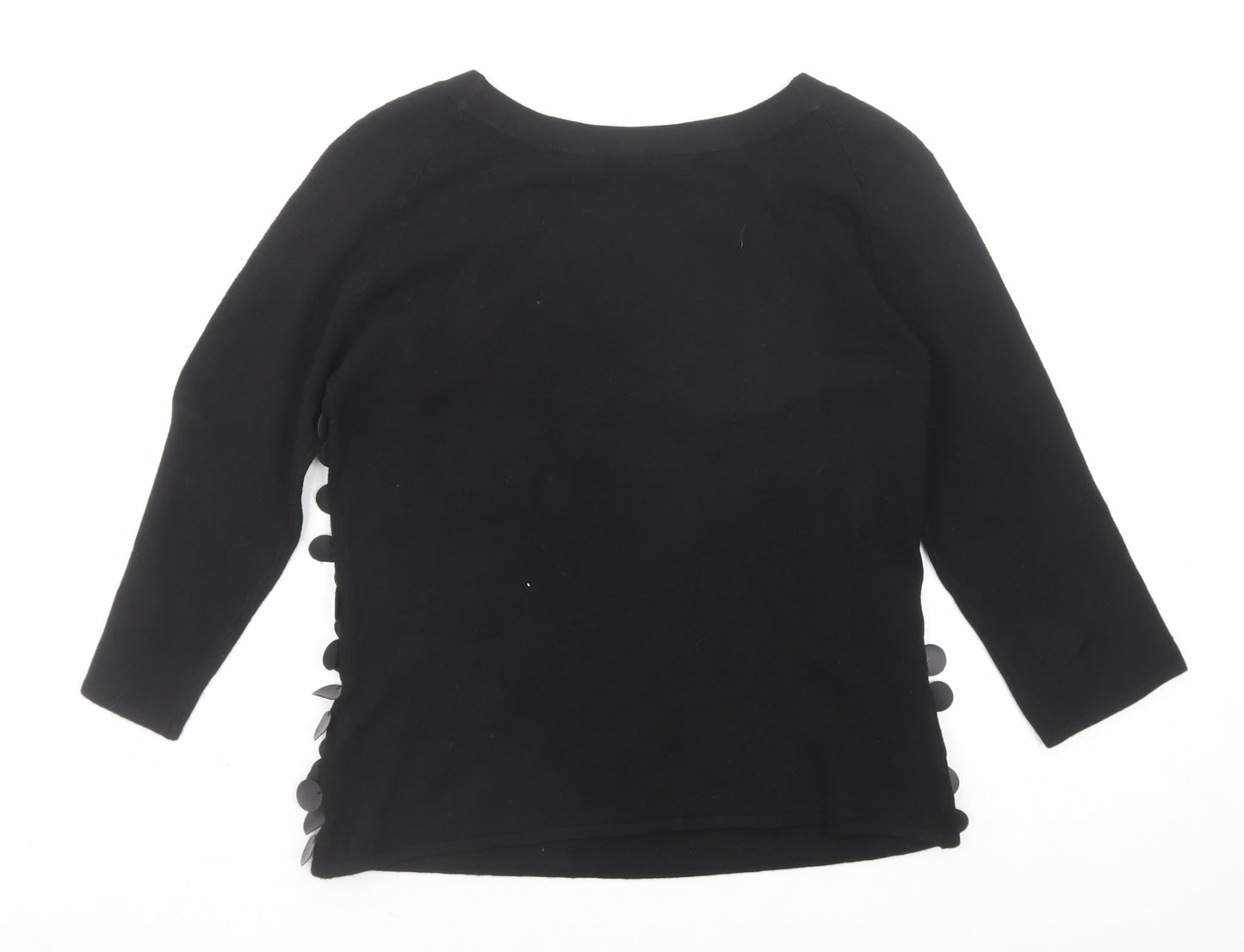 Michelle Reene Womens Black Round Neck Viscose Pullover Jumper Size M