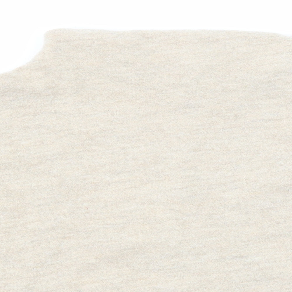Arket Womens Beige High Neck Wool Pullover Jumper Size S