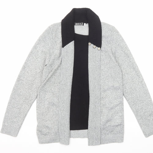 Envy Womens Grey V-Neck Acrylic Pullover Jumper Size S - Twin Set