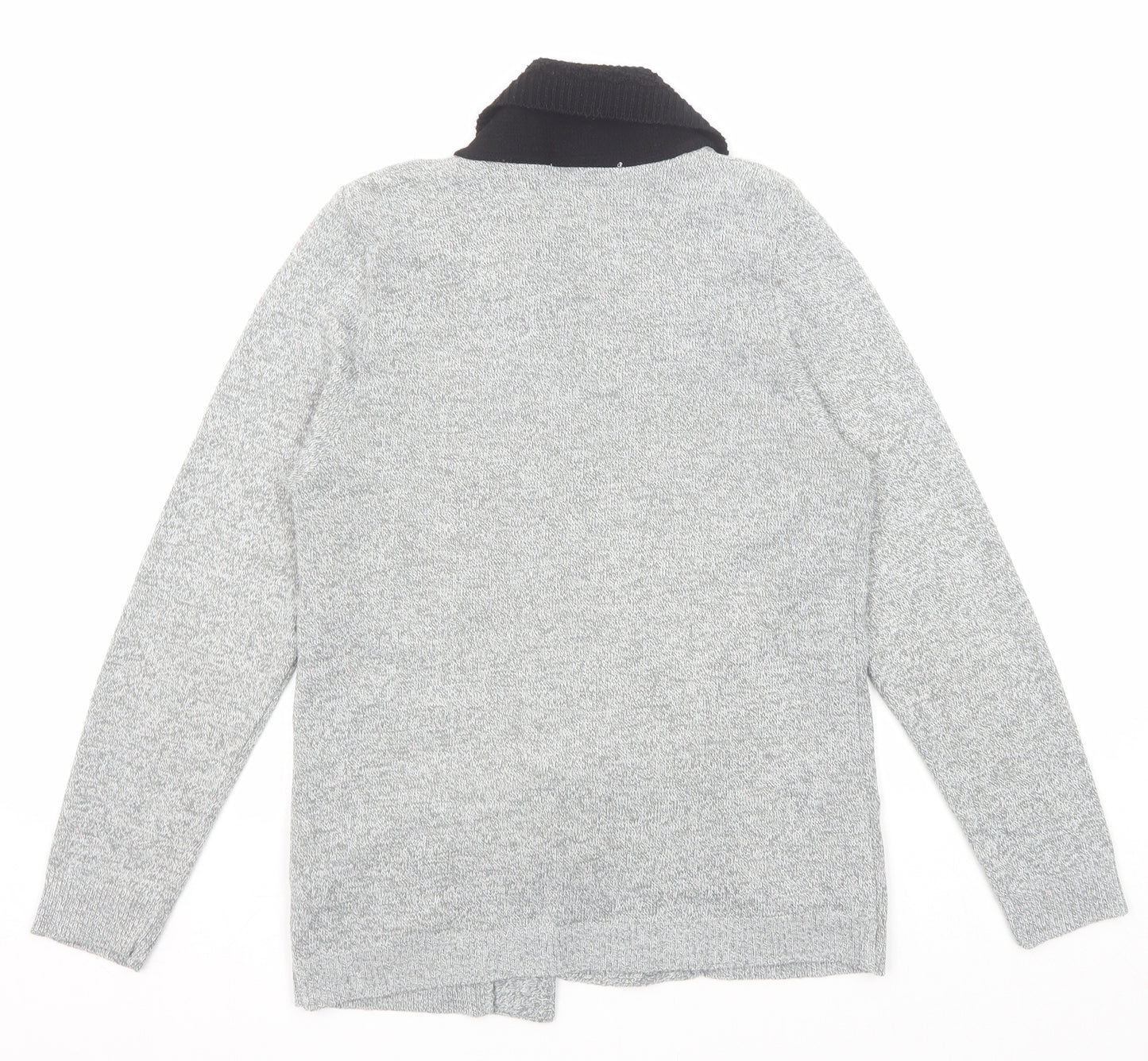 Envy Womens Grey V-Neck Acrylic Pullover Jumper Size S - Twin Set