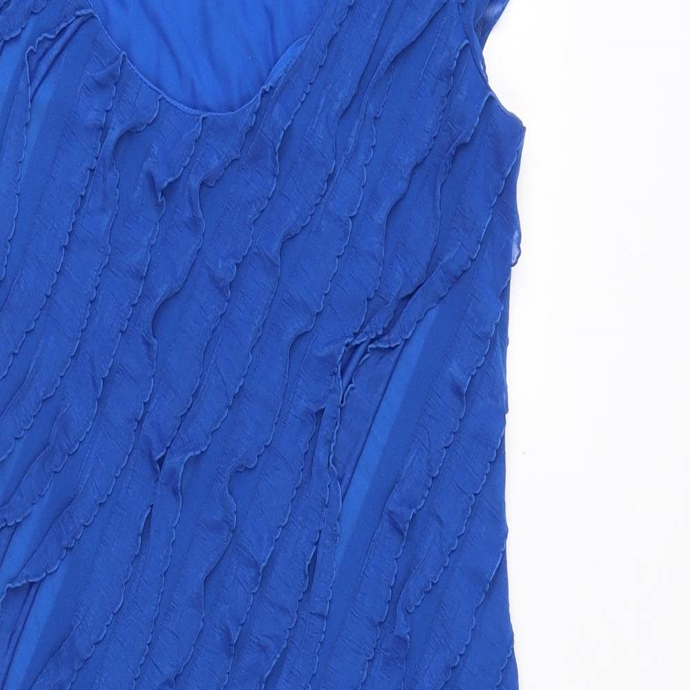 Roman Originals Womens Blue Polyester A-Line Size 12 Round Neck Pullover