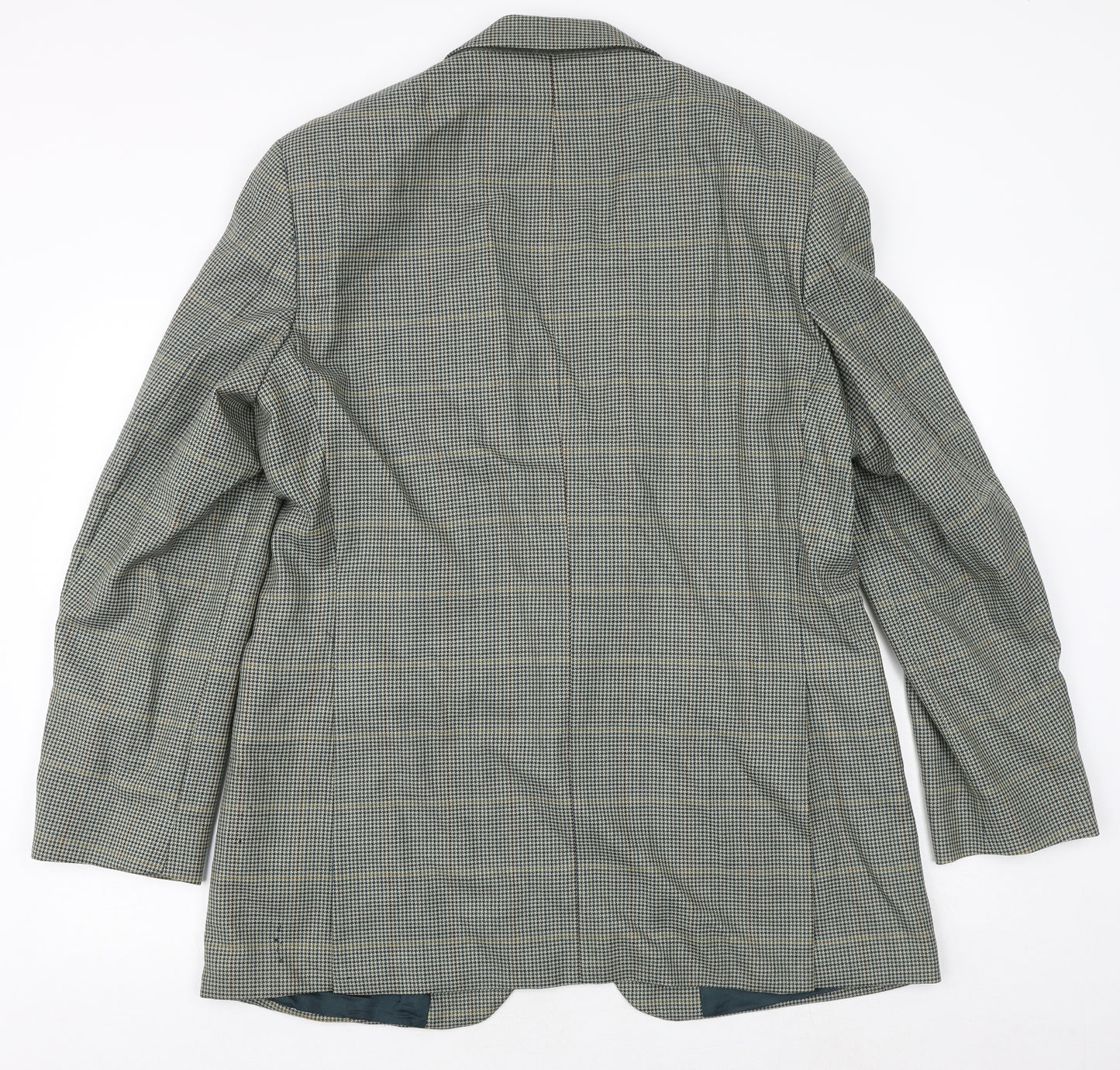 Marks and Spencer Mens Grey Geometric Wool Jacket Suit Jacket Size 42 Regular