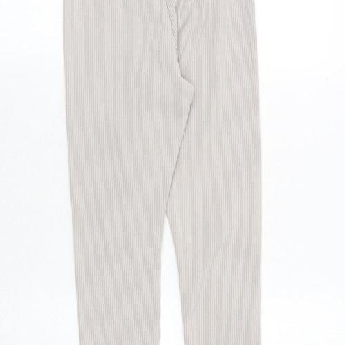 H&M Womens Beige Polyester Carrot Leggings Size XS - Ribbed