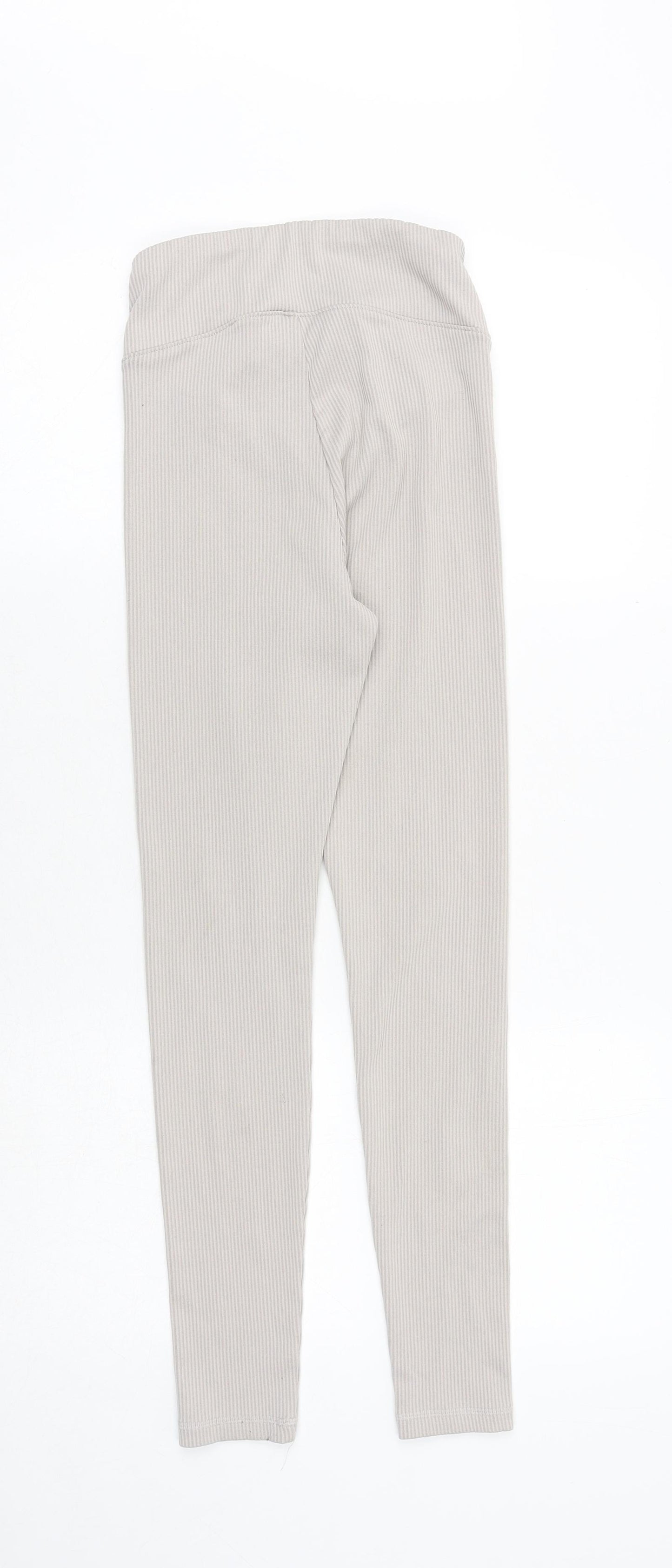 H&M Womens Beige Polyester Carrot Leggings Size XS - Ribbed