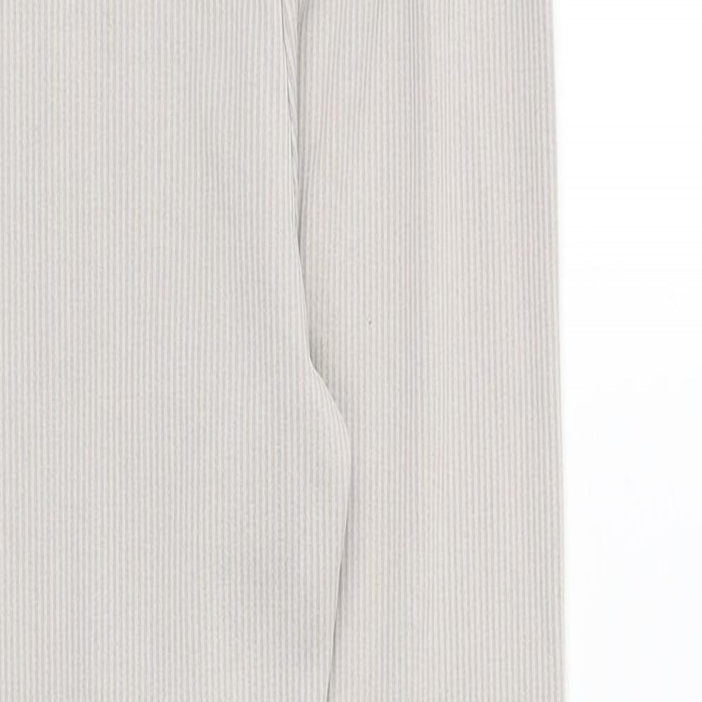 H&M Womens Beige Polyester Carrot Leggings Size XS - Ribbed
