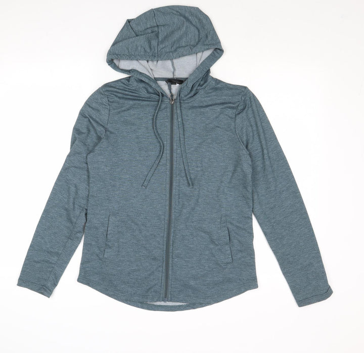 32 Degrees Womens Blue Polyester Full Zip Hoodie Size S Zip