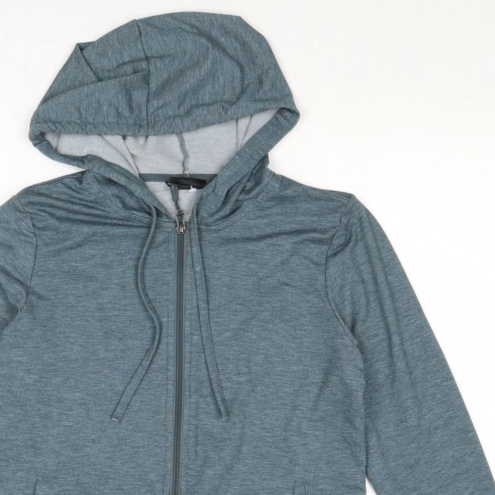 32 Degrees Womens Blue Polyester Full Zip Hoodie Size S Zip