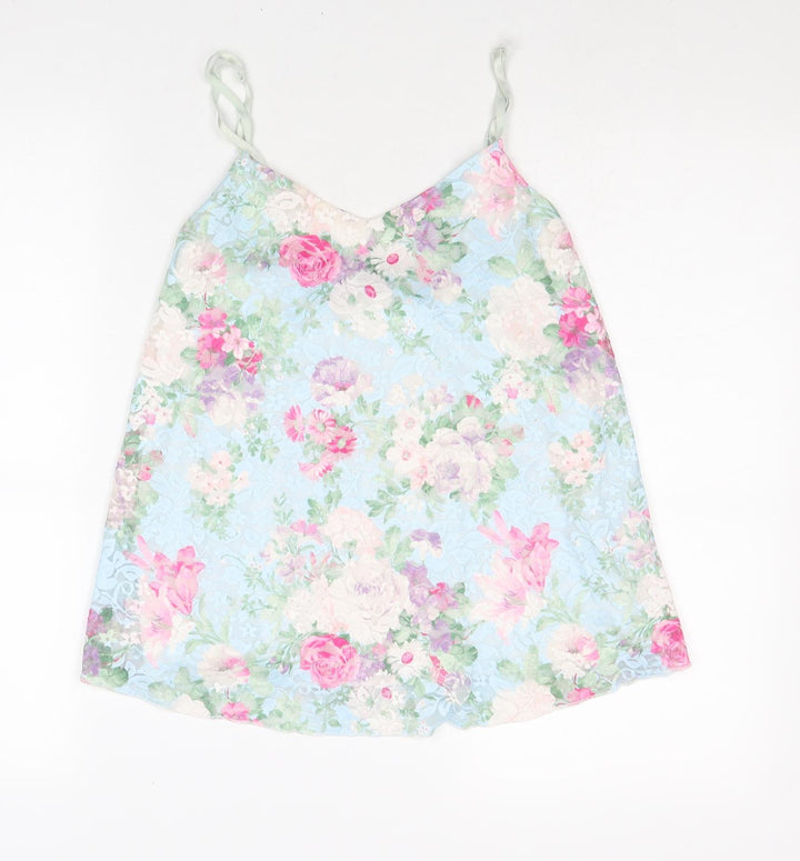 Quiz Womens Multicoloured Floral Polyester Basic Tank Size 6 V-Neck