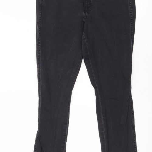H&M Womens Grey Cotton Skinny Jeans Size 10 Regular Zip