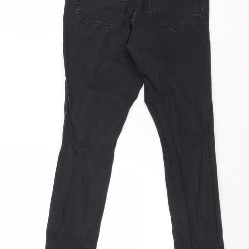 H&M Womens Grey Cotton Skinny Jeans Size 10 Regular Zip