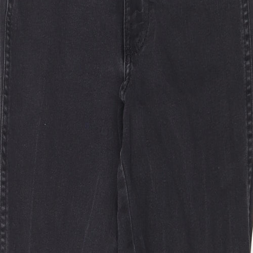 H&M Womens Grey Cotton Skinny Jeans Size 10 Regular Zip