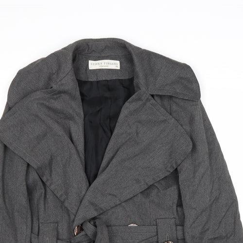 Sticky Fingers Womens Grey Jacket Size 10 Button
