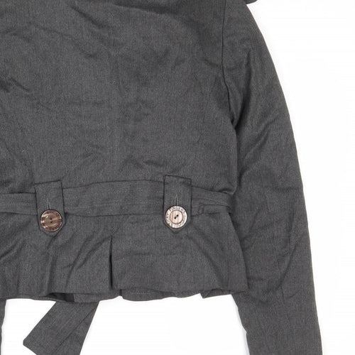 Sticky Fingers Womens Grey Jacket Size 10 Button