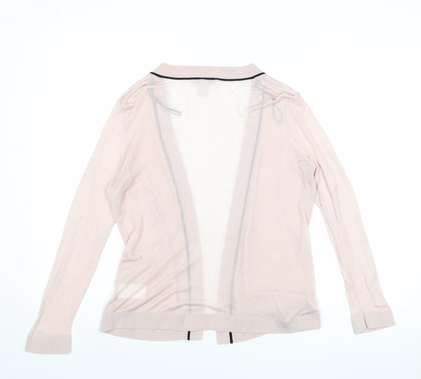 H&M Womens Pink V-Neck Lyocell Cardigan Jumper Size M