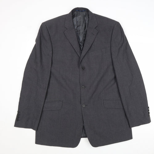 NEXT Mens Grey Wool Jacket Suit Jacket Size 42 Regular