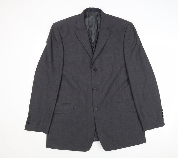 NEXT Mens Grey Wool Jacket Suit Jacket Size 42 Regular