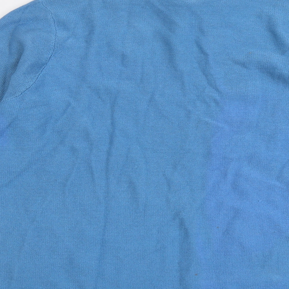 EWM Womens Blue Collared Acrylic Pullover Jumper Size 22 - Size 22-24 Shirt Insert