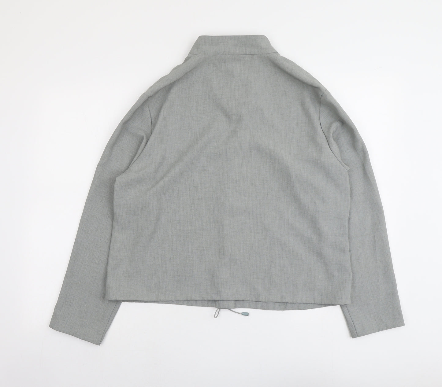C&A Womens Grey Polyester Basic Blouse Size 18 Mock Neck