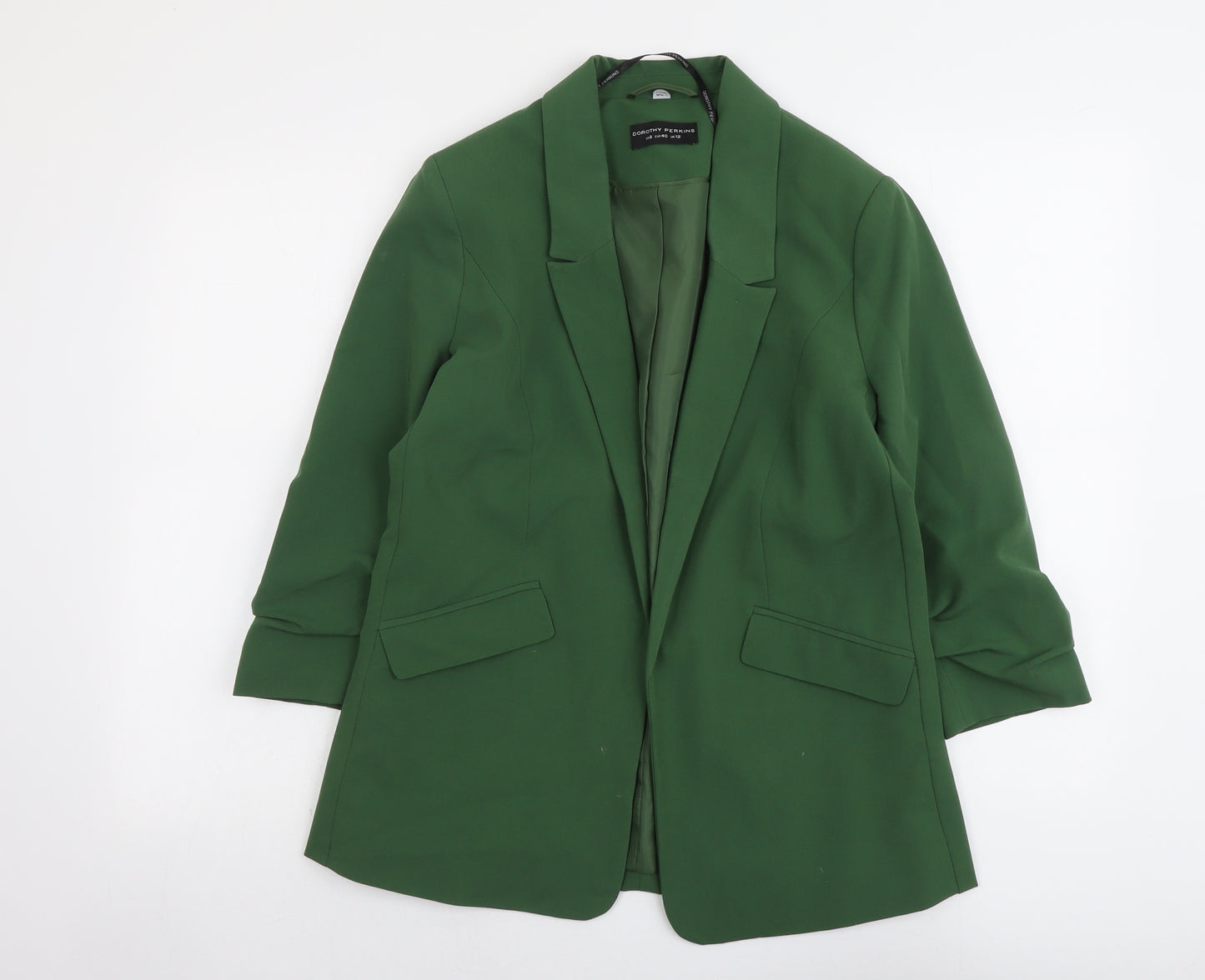 Dorothy Perkins Womens Green Polyester Jacket Suit Jacket Size 12 - Open