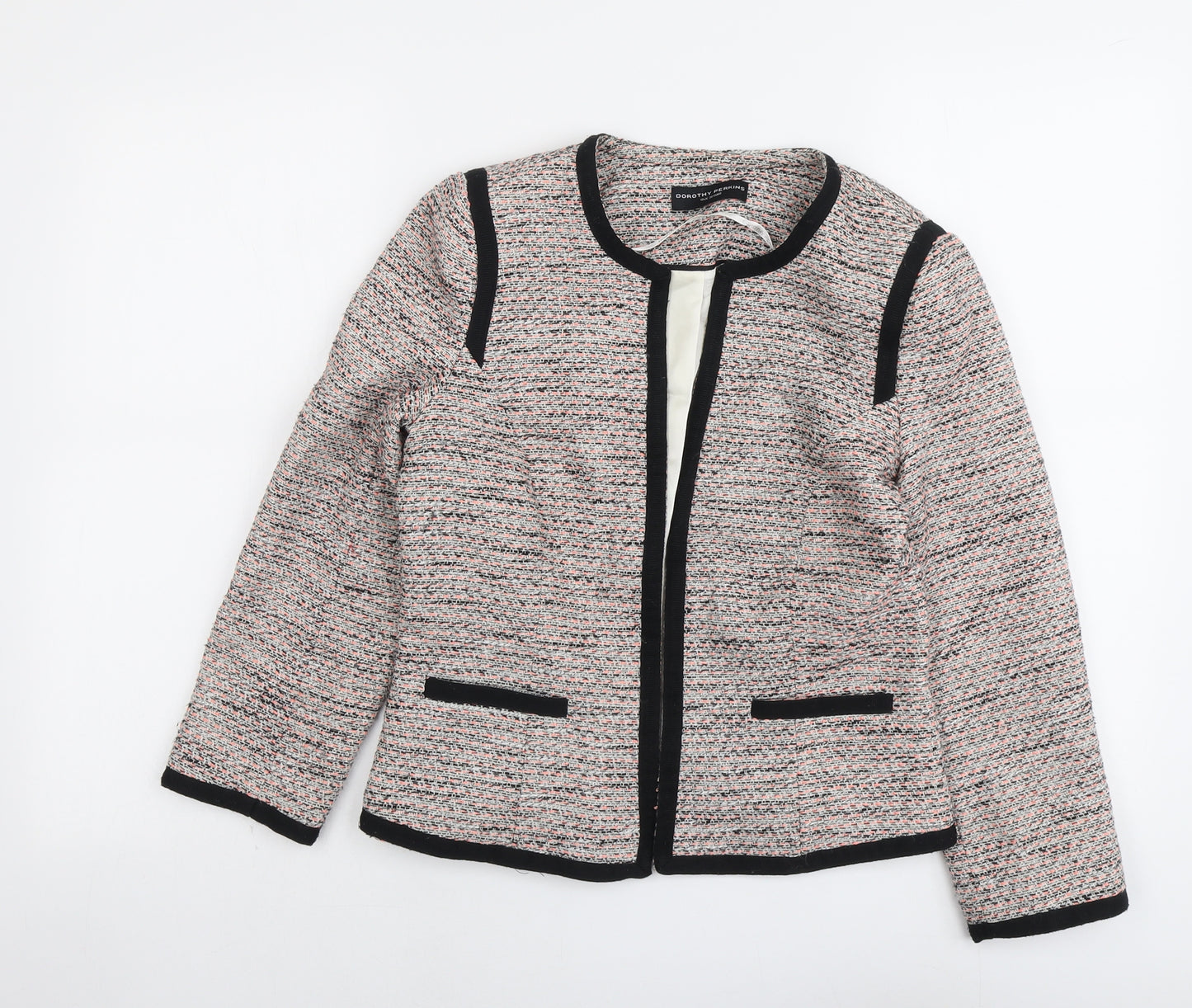 Dorothy Perkins Womens Pink Geometric Jacket Blazer Size 10